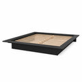 Struttura letto matrimoniale in legno nero 200x180 cm