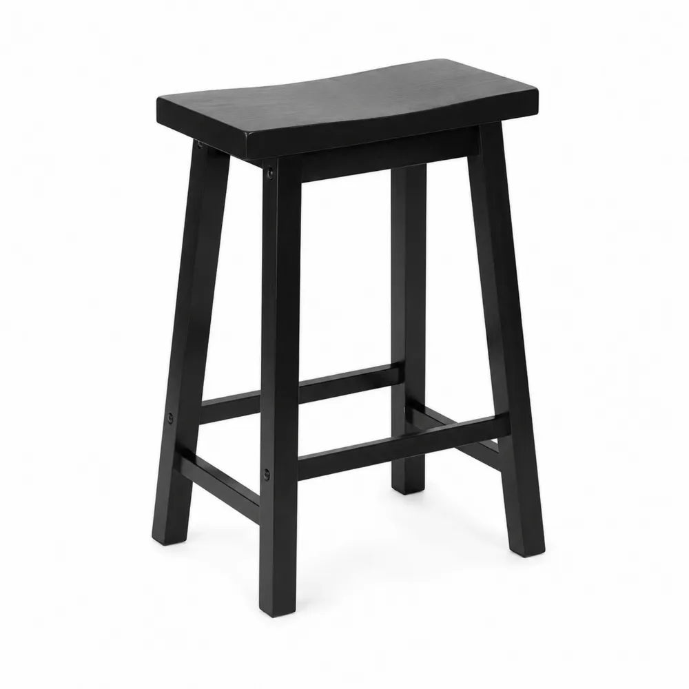 Sgabello in Legno Nero 76cm